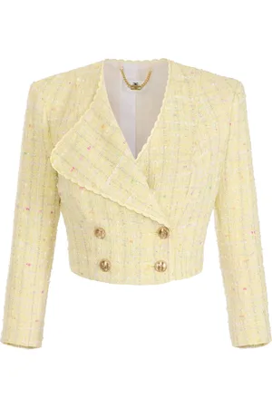 Elisabetta Franchi Blazer à effet métallisé