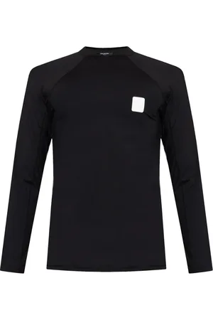 Balmain T-shirt de bain à logo brodé