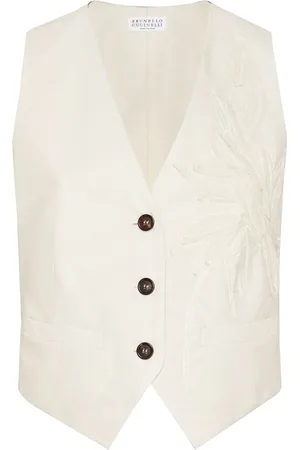 Brunello Cucinelli Veston à appliqué Flora