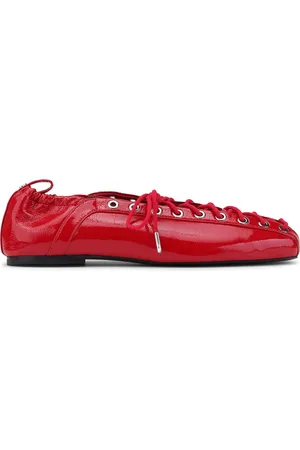Ganni Ballerines en cuir à lacets