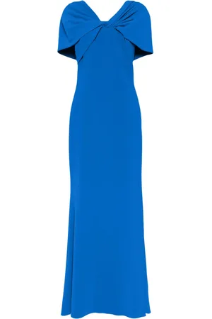 Badgley Mischka Robe longue à manches courtes