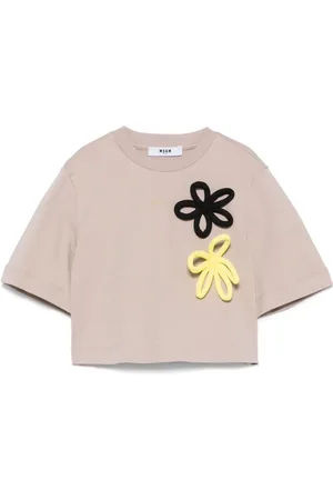 Msgm T-shirt à coupe crop