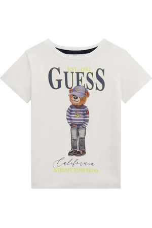 Guess T-shirt en coton à imprimé ourson