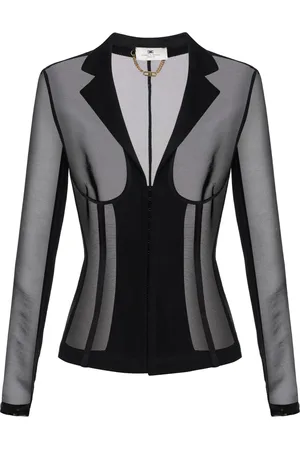 Elisabetta Franchi Veste zippée en tulle