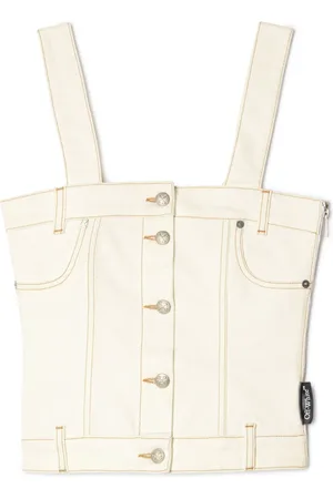 OFF-WHITE Haut-corset en jean