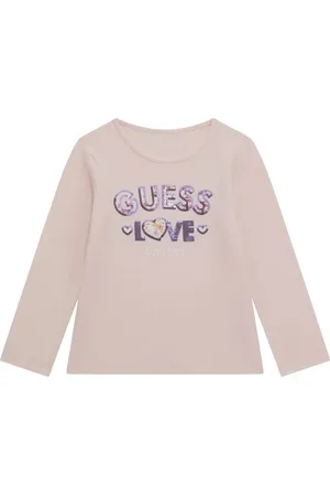 Guess T-shirt en coton à logo en sequins