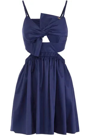 Elisabetta Franchi Robe en popeline à détail de nœud
