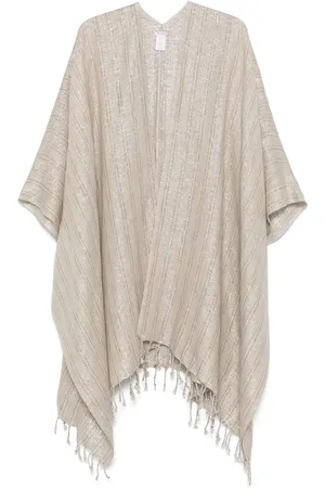 Brunello Cucinelli Manteau en effet métallisé