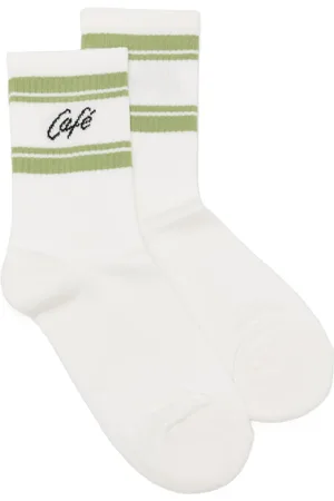 Café Kitsuné Chaussettes à logo en intarsia
