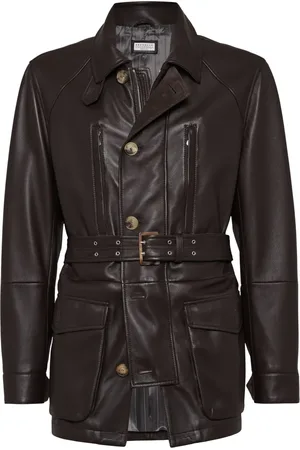 Brunello Cucinelli Parka en cuir