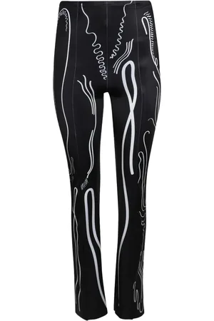 DI PETSA Pantalon à imprimé graphique
