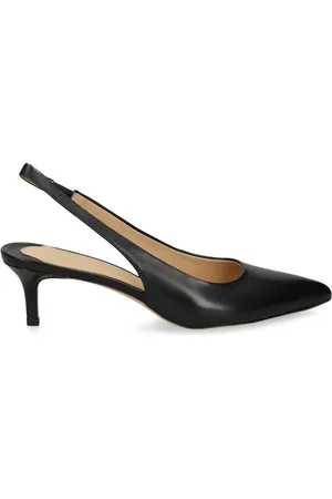Ralph Lauren Escarpins en cuir à bride arrière 50 mm