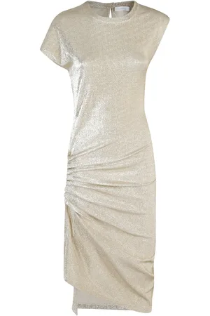 Paco rabanne Robe mi-longue à fronces