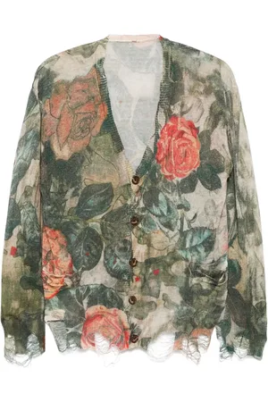 R13 Cardigan à fleurs