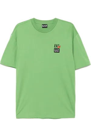 EA7 T-shirt en coton à imprimé graffiti