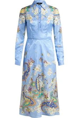 Etro Robe-chemise à coupe mi-longue