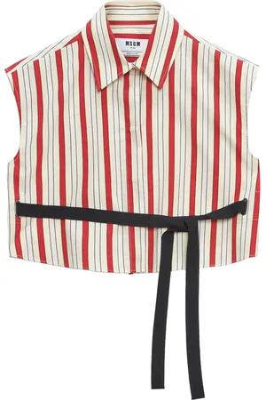 Msgm Chemise crop à rayures
