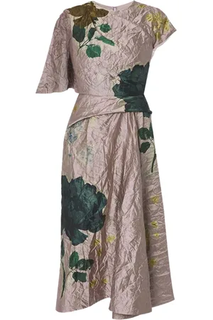 Erdem Robe asymétrique à manches courtes