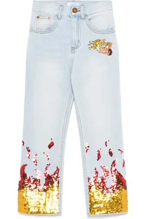 Pinko Jean droit à sequins