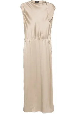 Giorgio Armani Robe longue à épaules nouées