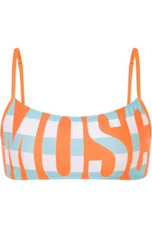 Moschino Haut de bikini à logo imprimé