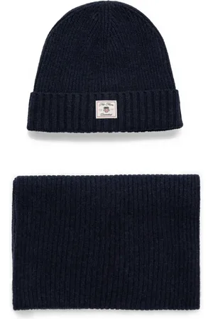 GANT Ensemble écharpe-bonnet en maille nervurée