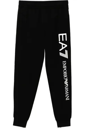 EA7 Pantalon de jogging en coton à logo imprimé