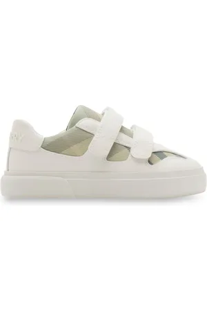 Burberry Baskets en cuir à carreaux