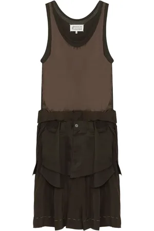 Maison Margiela Robe en popeline à coupe mi-longue