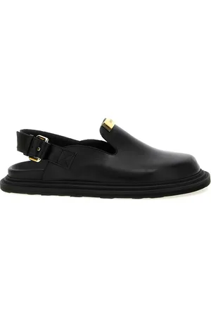Moschino Sandales en cuir à plaque logo