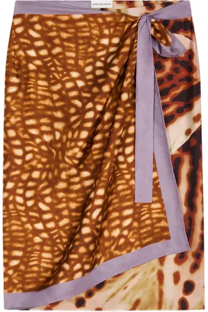 DRIES VAN NOTEN Jupe longue à taille nouée