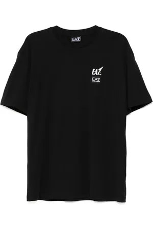 EA7 T-shirt en coton à imprimé graphique