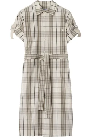 Burberry Robe-chemise à carreaux