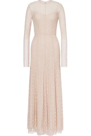 Serafini Robe longue à effet de transparence