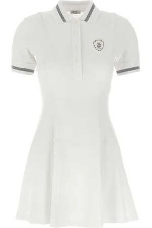 Brunello Cucinelli Robe-polo à logo brodé