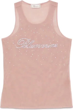 BLUMARINE Débardeur à logo orné de cristaux