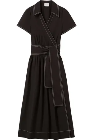 Claudie Pierlot Robe mi-longue à coutures contrastantes