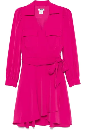 DKNY Robe portefeuille à taille ceinturée