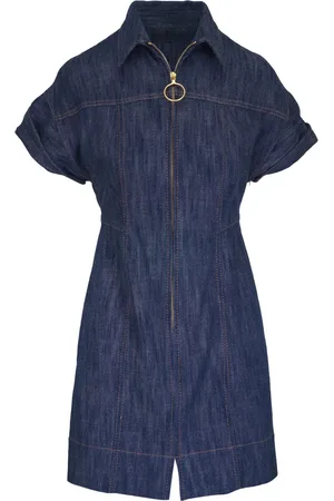 AKRIS Robe en jean à coupe courte