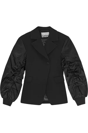 Ganni Blazer à manches contrastantes