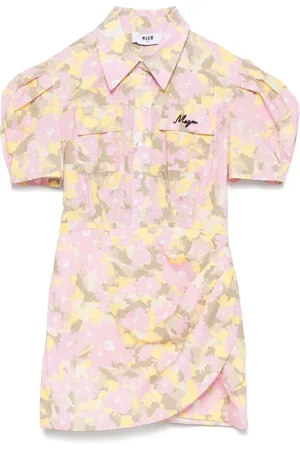 Msgm Robe courte à fleurs