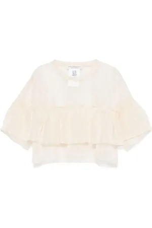 Serafini Haut crop en crêpe
