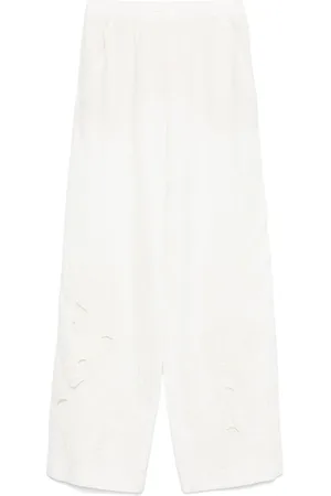 Dorothee Schumacher Pantalon à fleurs brodées