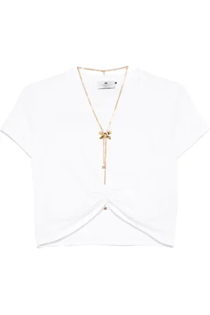 Elisabetta Franchi T-shirt en jersey à détail de nœud