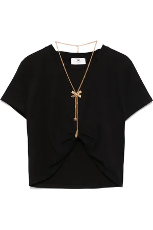 Elisabetta Franchi T-shirt en jersey à détail de nœud