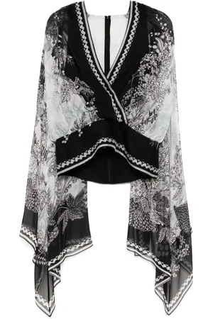 Elie saab Blouse transparente imprimée