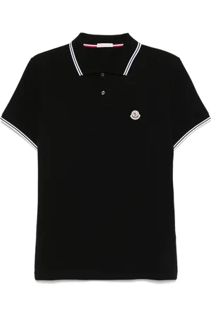 Moncler Polo en coton à patch logo