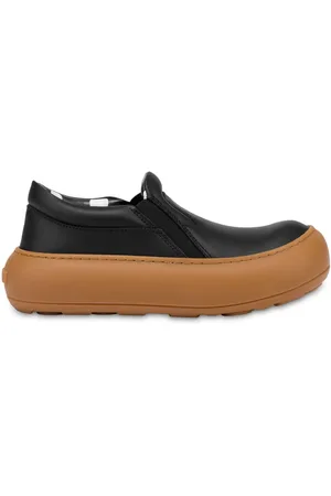 Moschino Baskets en cuir à logo embossé