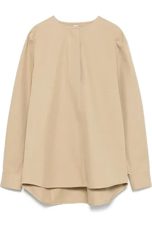Totême Chemise en coton à design sans col