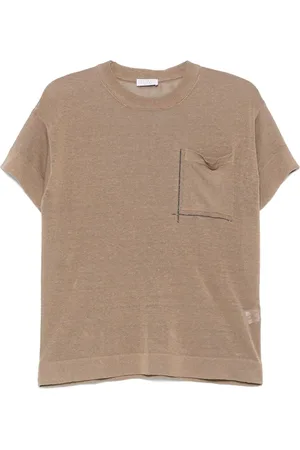 Brunello Cucinelli T-shirt à ornements métalliques
